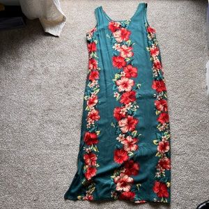 90s Hawaiian Maxi Dress sz M